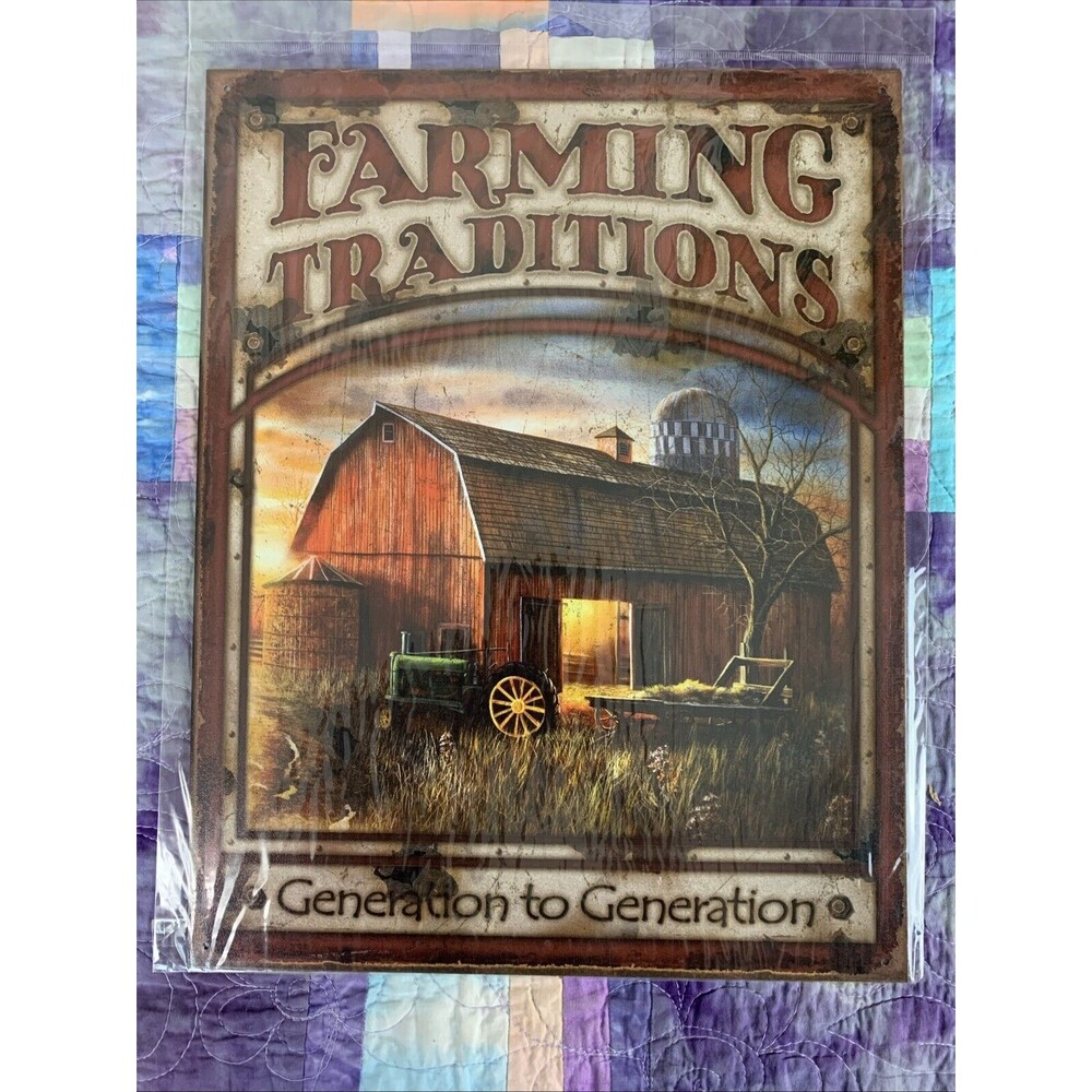 Farming Traditions Generation To Metal 12.5x16 Sign Wall Decor Homestead Farm